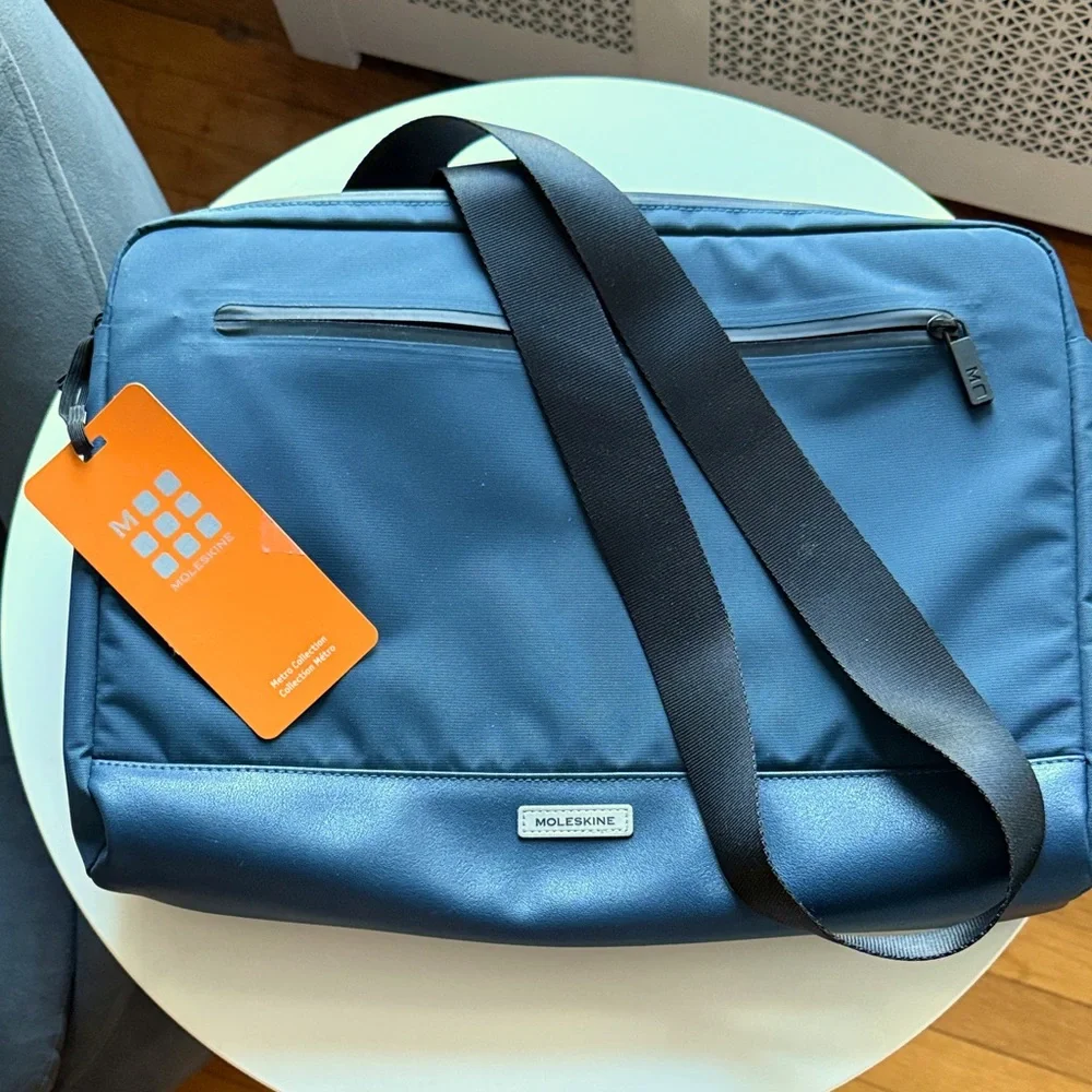 Moleskine Navy Messenger Bag for 17” laptop